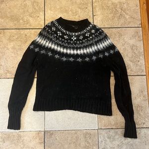 Size Small J. Crew Black gray white and sparkles sweater
